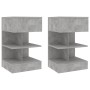 Nachttische 2 Stück betongrau 40x35x70 cm von vidaXL, Nachttische - Ref: Foro24-808657, Preis: 70,82 €, Rabatt: %