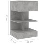 Nachttische 2 Stück betongrau 40x35x70 cm von vidaXL, Nachttische - Ref: Foro24-808657, Preis: 70,82 €, Rabatt: %