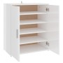 Glossy white engineered wood shoe rack cabinet 60x35x70 cm by vidaXL, Shoe racks and shoe organizers - Ref: Foro24-808924, Pr...