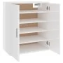 Glänzend weißer Schuhregalschrank aus Holzwerkstoff, 60 x 35 x 70 cm von vidaXL, Schuhregale und Schuhorganisatoren - Ref: Fo...