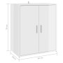 Glossy white engineered wood shoe rack cabinet 60x35x70 cm by vidaXL, Shoe racks and shoe organizers - Ref: Foro24-808924, Pr...