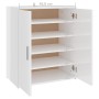 Glossy white engineered wood shoe rack cabinet 60x35x70 cm by vidaXL, Shoe racks and shoe organizers - Ref: Foro24-808924, Pr...