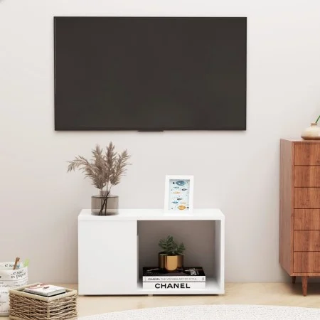 Weißer TV-Schrank aus Sperrholz, 60 x 24 x 32 cm von vidaXL, TV-Möbel - Ref: Foro24-809053, Preis: 28,80 €, Rabatt: %