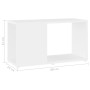 Weißer TV-Schrank aus Sperrholz, 60 x 24 x 32 cm von vidaXL, TV-Möbel - Ref: Foro24-809053, Preis: 27,68 €, Rabatt: %