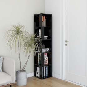 Black plywood corner furniture 33x33x164.5 cm by vidaXL, Lockers and storage cabinets - Ref: Foro24-809045, Price: 70,87 €, D...