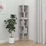 Mueble de esquina madera ingeniería gris hormigón 33x33x164,5cm