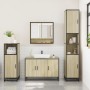 Set de muebles de baño 3 pzas madera contrachapada roble Sonoma