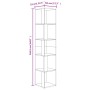 Mueble de esquina madera ingeniería gris hormigón 33x33x164,5cm