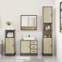 Set de muebles de baño 3 pzas madera contrachapada roble Sonoma