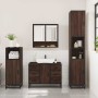 Set de muebles baño 3 pzas madera contrachapada roble marrón