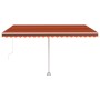 Orange und braune manuell einziehbare Fußmarkise 450x350 cm von vidaXL, Markisen - Ref: Foro24-3069640, Preis: 517,88 €, Raba...