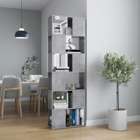 Bücherregal aus betongrauem Sperrholz, 60 x 24 x 186 cm von vidaXL, Bücherregale und Regale - Ref: Foro24-809102, Preis: 83,2...