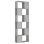 Concrete gray plywood separator bookcase 60x24x186 cm by vidaXL, Bookcases and shelves - Ref: Foro24-809102, Price: 84,58 €, ...