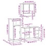 Set de muebles baño 3 pzas madera contrachapada roble marrón