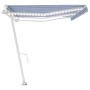 Automatic awning LED wind sensor blue and white 600x350 cm by vidaXL, Awnings - Ref: Foro24-3069691, Price: 941,15 €, Discoun...