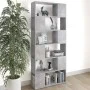 Concrete gray plywood separator bookcase 80x24x186 cm by vidaXL, Bookcases and shelves - Ref: Foro24-809156, Price: 70,23 €, ...