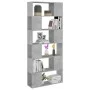 Concrete gray plywood separator bookcase 80x24x186 cm by vidaXL, Bookcases and shelves - Ref: Foro24-809156, Price: 70,23 €, ...