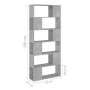 Concrete gray plywood separator bookcase 80x24x186 cm by vidaXL, Bookcases and shelves - Ref: Foro24-809156, Price: 70,23 €, ...
