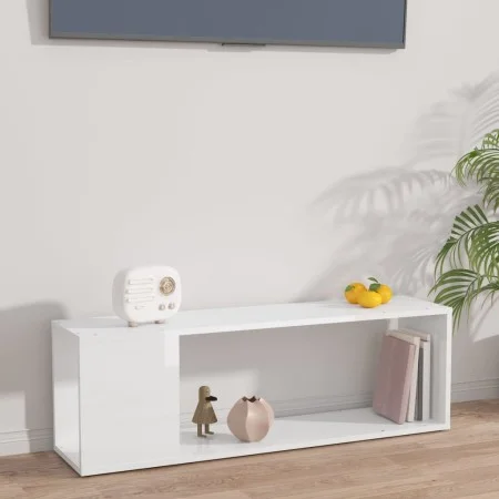 Hochglanzweißer TV-Schrank aus Sperrholz, 100 x 24 x 32 cm von vidaXL, TV-Möbel - Ref: Foro24-809167, Preis: 35,94 €, Rabatt: %