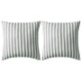 Cojines para exterior a rayas 45x45 cm gris 2 unidades