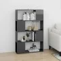 Glossy gray shelving/space divider 80x24x124.5 cm by vidaXL, Bookcases and shelves - Ref: Foro24-809142, Price: 53,13 €, Disc...