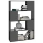 Glossy gray shelving/space divider 80x24x124.5 cm by vidaXL, Bookcases and shelves - Ref: Foro24-809142, Price: 53,13 €, Disc...