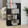 Glänzend schwarzes Regal/Raumteiler 80x24x124,5 cm von vidaXL, Bücherregale und Regale - Ref: Foro24-809141, Preis: 59,14 €, ...