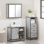 Set de muebles de baño 3 pzas madera contrachapada gris sonoma