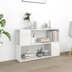 Glossy white plywood bookcase 100x24x63 cm by vidaXL, Bookcases and shelves - Ref: Foro24-809176, Price: 49,63 €, Discount: %