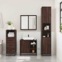 Set de muebles baño 3 pzas madera contrachapada roble marrón