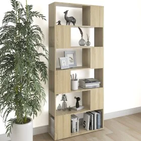 Oak plywood space divider shelf 80x24x186 cm by vidaXL, Bookcases and shelves - Ref: Foro24-809155, Price: 74,81 €, Discount: %