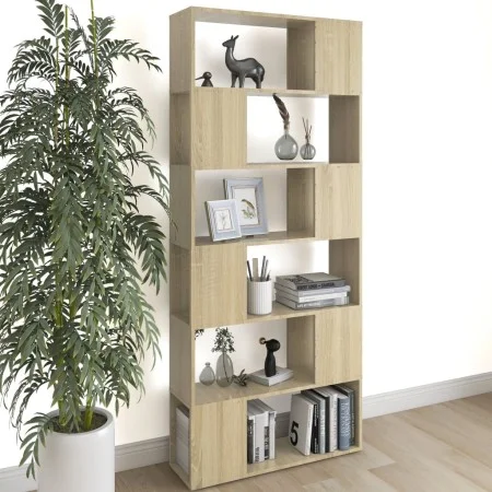 Raumteilerregal aus Eichensperrholz, 80 x 24 x 186 cm von vidaXL, Bücherregale und Regale - Ref: Foro24-809155, Preis: 75,93 ...