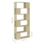 Oak plywood space divider shelf 80x24x186 cm by vidaXL, Bookcases and shelves - Ref: Foro24-809155, Price: 75,81 €, Discount: %