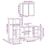 Set de muebles de baño 3 pzas madera contrachapada roble Sonoma