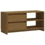 Mueble para TV de madera maciza pino marrón miel 80x31x39 cm de vidaXL, Muebles TV - Ref: Foro24-809897, Precio: 57,78 €, Des...