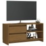 TV-Schrank aus massivem Kiefernholz in Honigbraun, 80 x 31 x 39 cm von vidaXL, TV-Möbel - Ref: Foro24-809897, Preis: 58,52 €,...