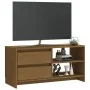 TV-Schrank aus massivem Kiefernholz in Honigbraun, 80 x 31 x 39 cm von vidaXL, TV-Möbel - Ref: Foro24-809897, Preis: 57,78 €,...