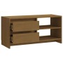 TV-Schrank aus massivem Kiefernholz in Honigbraun, 80 x 31 x 39 cm von vidaXL, TV-Möbel - Ref: Foro24-809897, Preis: 58,52 €,...