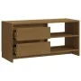 TV-Schrank aus massivem Kiefernholz in Honigbraun, 80 x 31 x 39 cm von vidaXL, TV-Möbel - Ref: Foro24-809897, Preis: 57,78 €,...