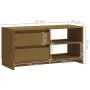 TV-Schrank aus massivem Kiefernholz in Honigbraun, 80 x 31 x 39 cm von vidaXL, TV-Möbel - Ref: Foro24-809897, Preis: 57,78 €,...