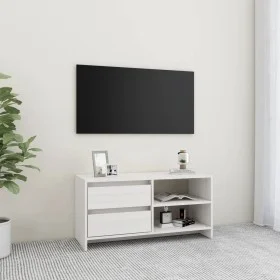 Massiver TV-Schrank aus weißem Kiefernholz, 80 x 31 x 39 cm von vidaXL, TV-Möbel - Ref: Foro24-809895, Preis: 60,33 €, Rabatt: %