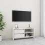 Massiver TV-Schrank aus weißem Kiefernholz, 80 x 31 x 39 cm von vidaXL, TV-Möbel - Ref: Foro24-809895, Preis: 62,93 €, Rabatt: %