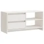 Massiver TV-Schrank aus weißem Kiefernholz, 80 x 31 x 39 cm von vidaXL, TV-Möbel - Ref: Foro24-809895, Preis: 60,33 €, Rabatt: %