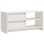 Massiver TV-Schrank aus weißem Kiefernholz, 80 x 31 x 39 cm von vidaXL, TV-Möbel - Ref: Foro24-809895, Preis: 62,93 €, Rabatt: %