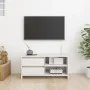 Massiver TV-Schrank aus weißem Kiefernholz, 80 x 31 x 39 cm von vidaXL, TV-Möbel - Ref: Foro24-809895, Preis: 60,33 €, Rabatt: %