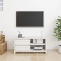 Massiver TV-Schrank aus weißem Kiefernholz, 80 x 31 x 39 cm von vidaXL, TV-Möbel - Ref: Foro24-809895, Preis: 62,93 €, Rabatt: %
