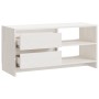 Massiver TV-Schrank aus weißem Kiefernholz, 80 x 31 x 39 cm von vidaXL, TV-Möbel - Ref: Foro24-809895, Preis: 62,93 €, Rabatt: %