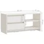 Massiver TV-Schrank aus weißem Kiefernholz, 80 x 31 x 39 cm von vidaXL, TV-Möbel - Ref: Foro24-809895, Preis: 60,33 €, Rabatt: %