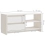 Massiver TV-Schrank aus weißem Kiefernholz, 80 x 31 x 39 cm von vidaXL, TV-Möbel - Ref: Foro24-809895, Preis: 62,93 €, Rabatt: %
