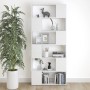 Weißes Sperrholz-Separator-Bücherregal 80x24x186 cm von vidaXL, Bücherregale und Regale - Ref: Foro24-809152, Preis: 79,32 €,...